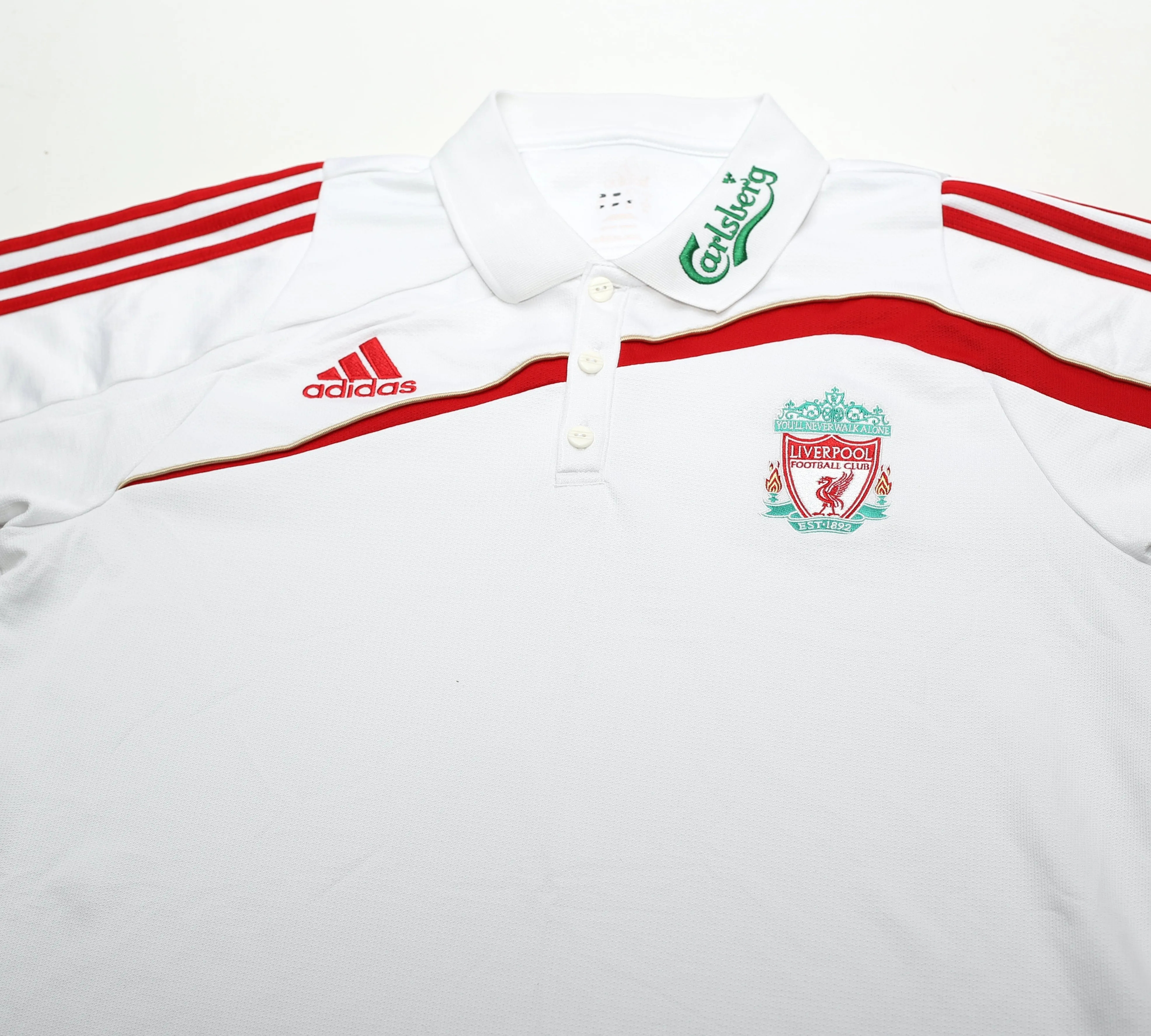 2008/09 Liverpool Vintage Adidas Polo Football Shirt (L)
