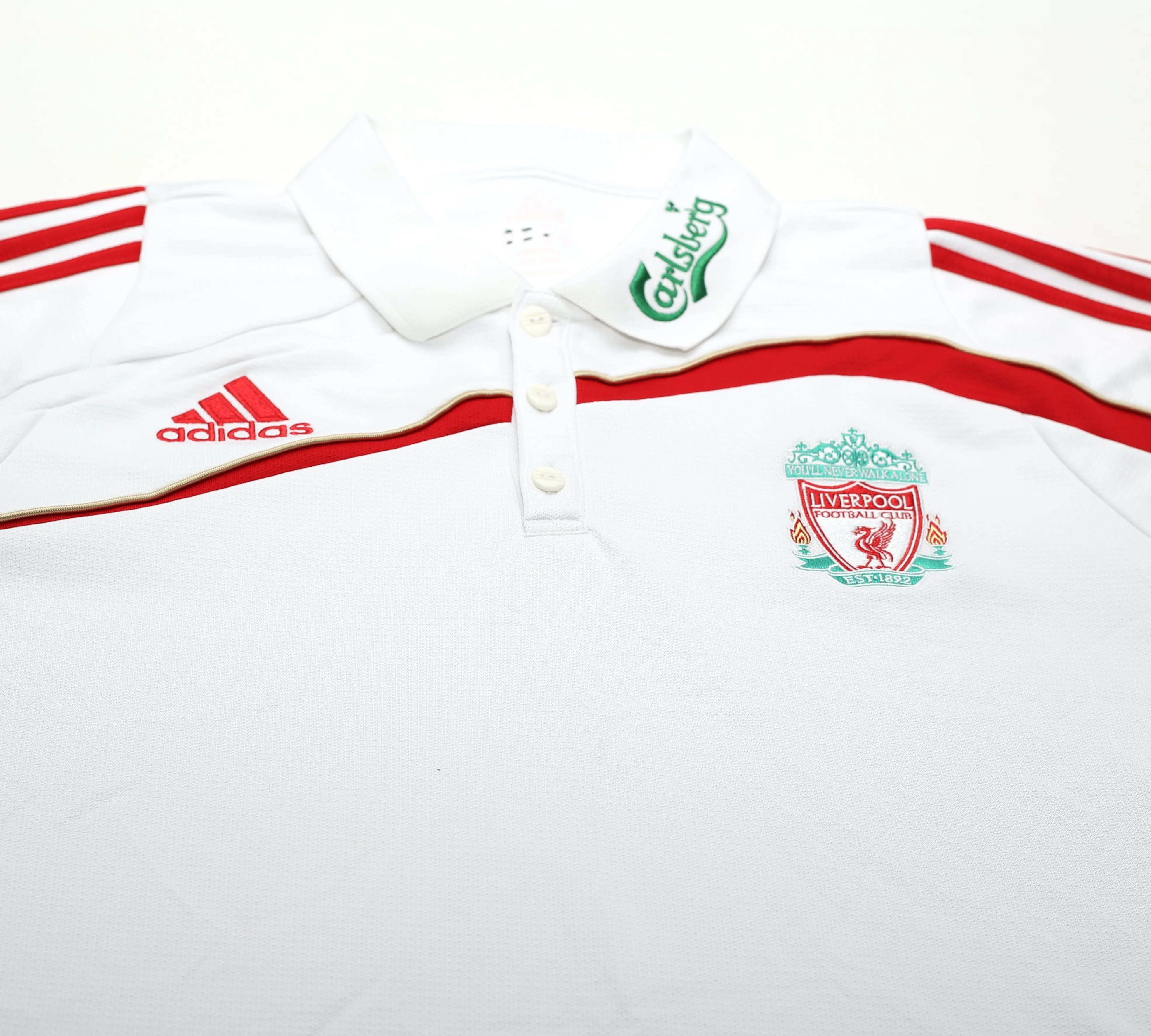 2008/09 Liverpool Vintage Adidas Polo Football Shirt (L)