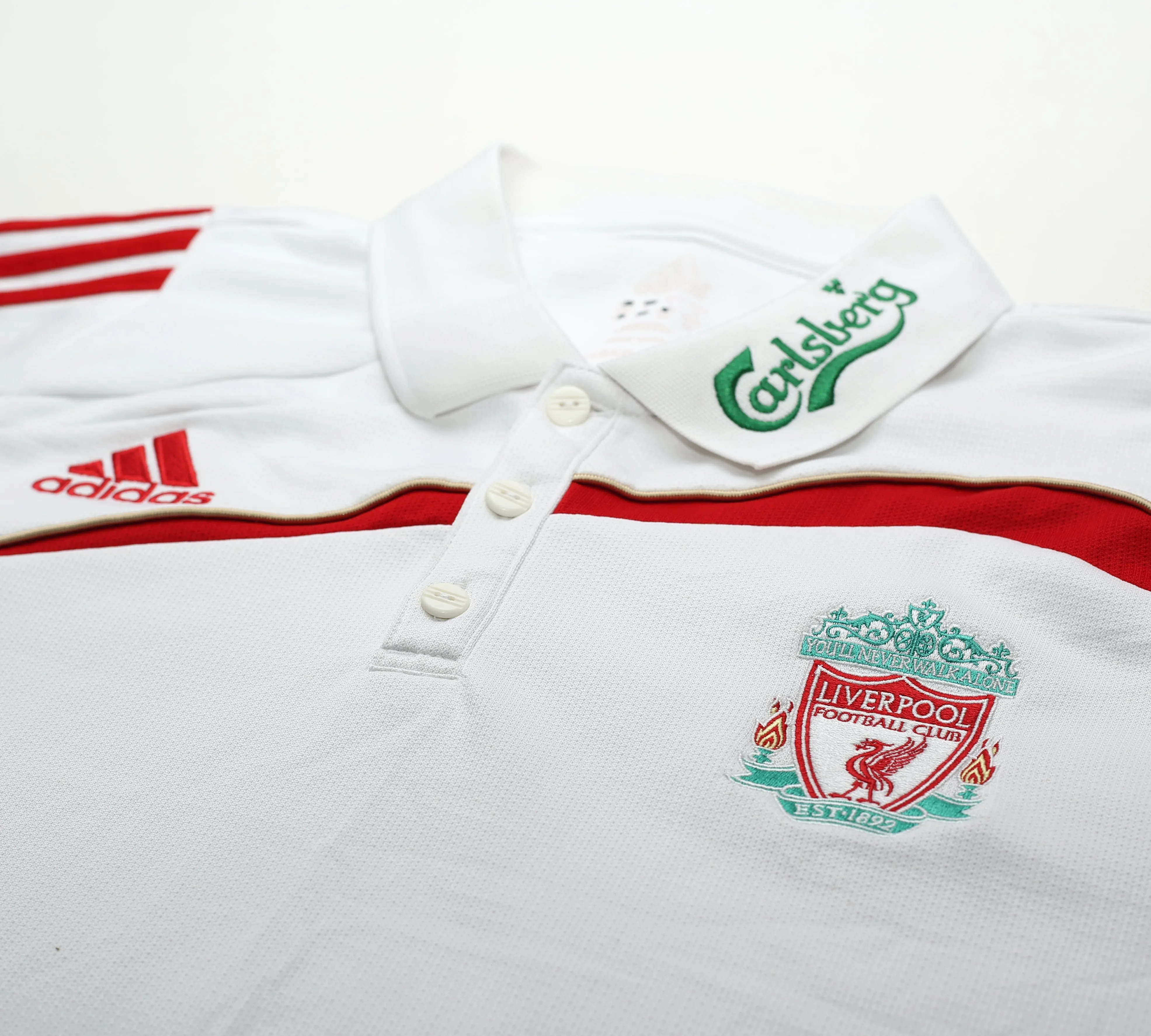 2008/09 Liverpool Vintage Adidas Polo Football Shirt (L)