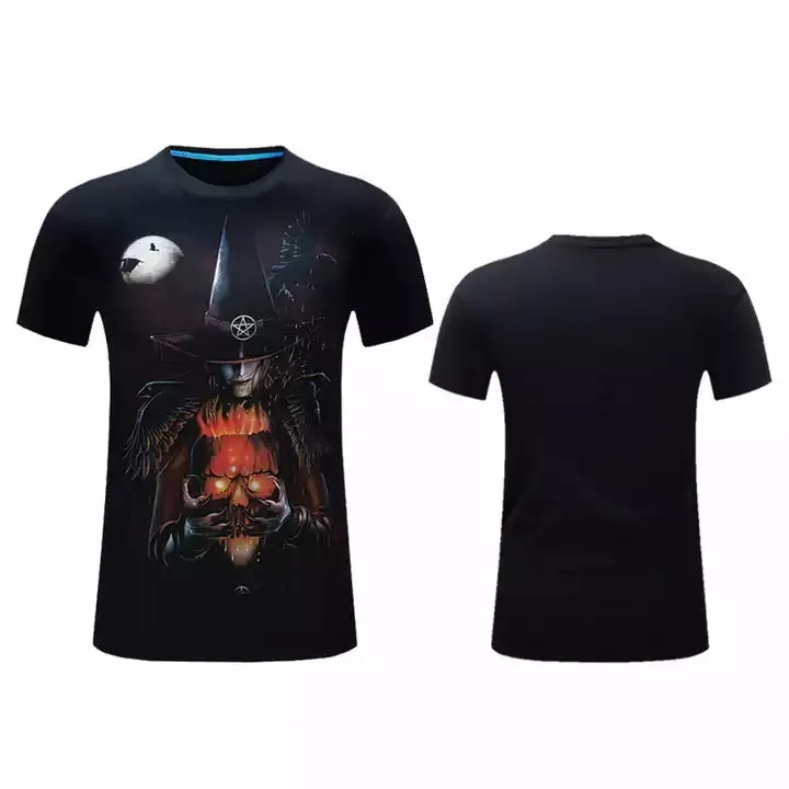 3D Printing T-shirt Halloween Pumpkin Party Costume Sublimation T shirt