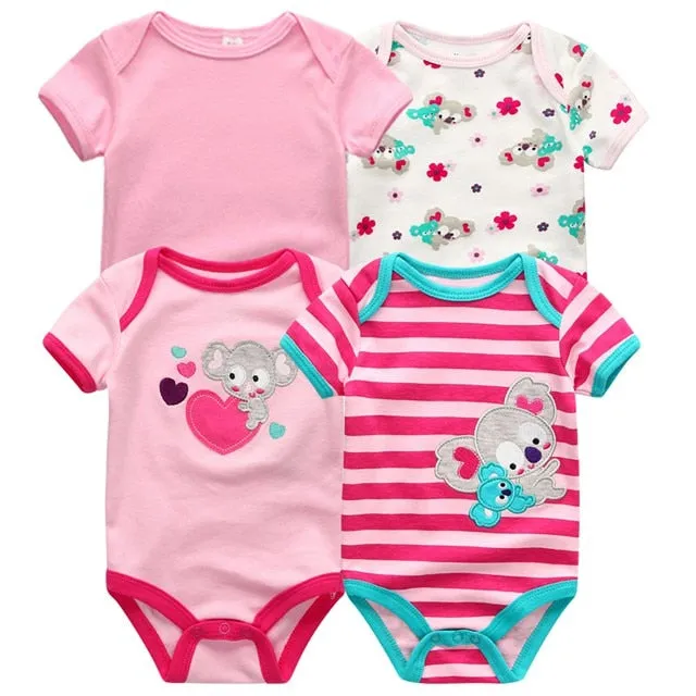 4pcs Baby Bodysuit 0-12M