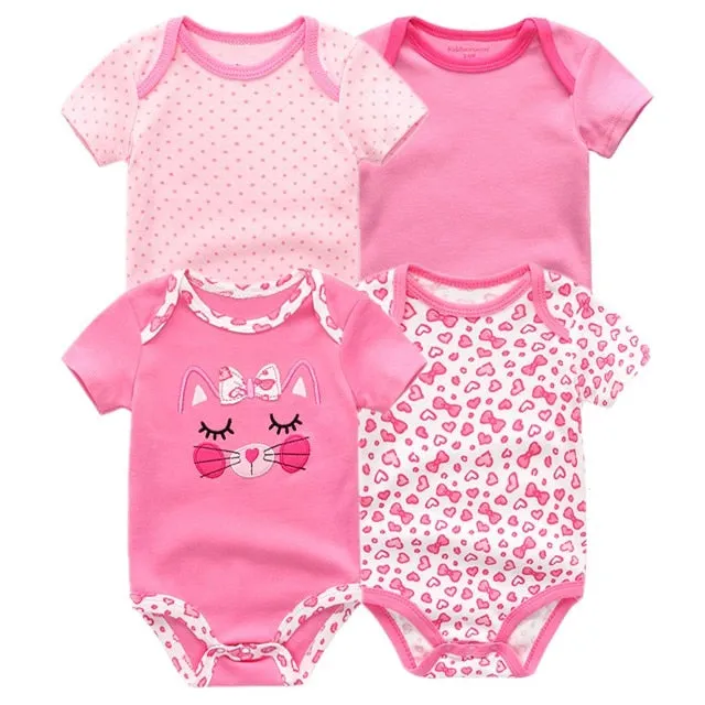 4pcs Baby Bodysuit 0-12M