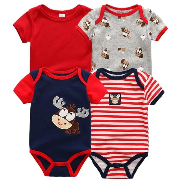 4pcs Baby Bodysuit 0-12M