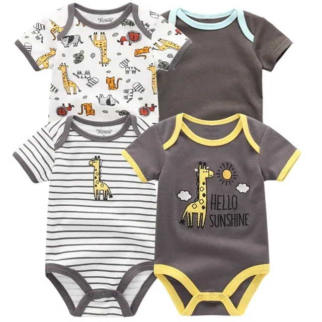 4pcs Baby Bodysuit 0-12M