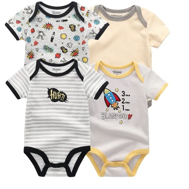 4pcs Baby Bodysuit 0-12M