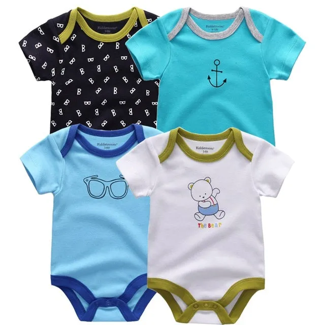 4pcs Baby Bodysuit 0-12M