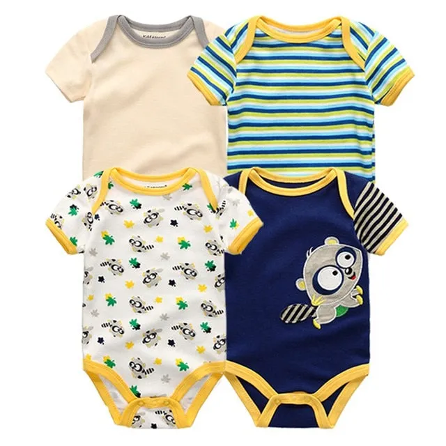 4pcs Baby Bodysuit 0-12M