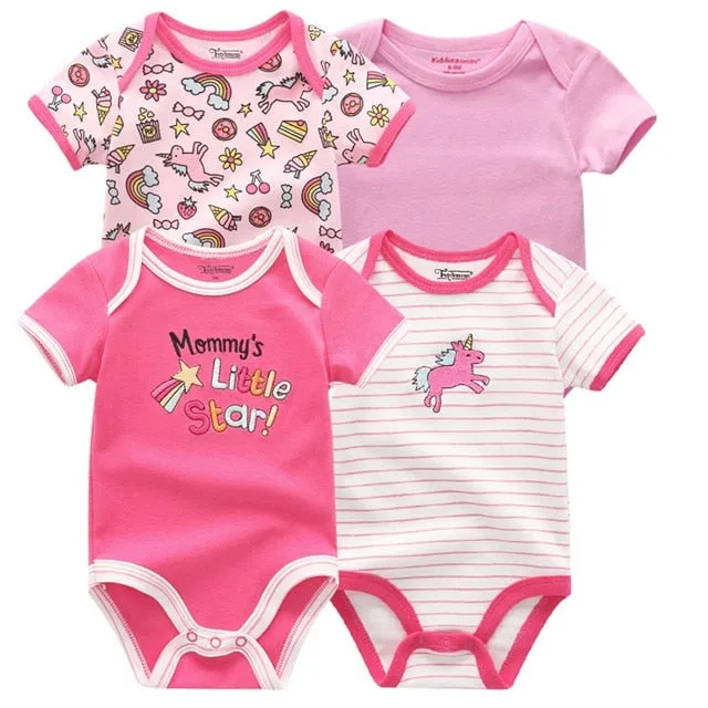 4pcs Baby Bodysuit 0-12M