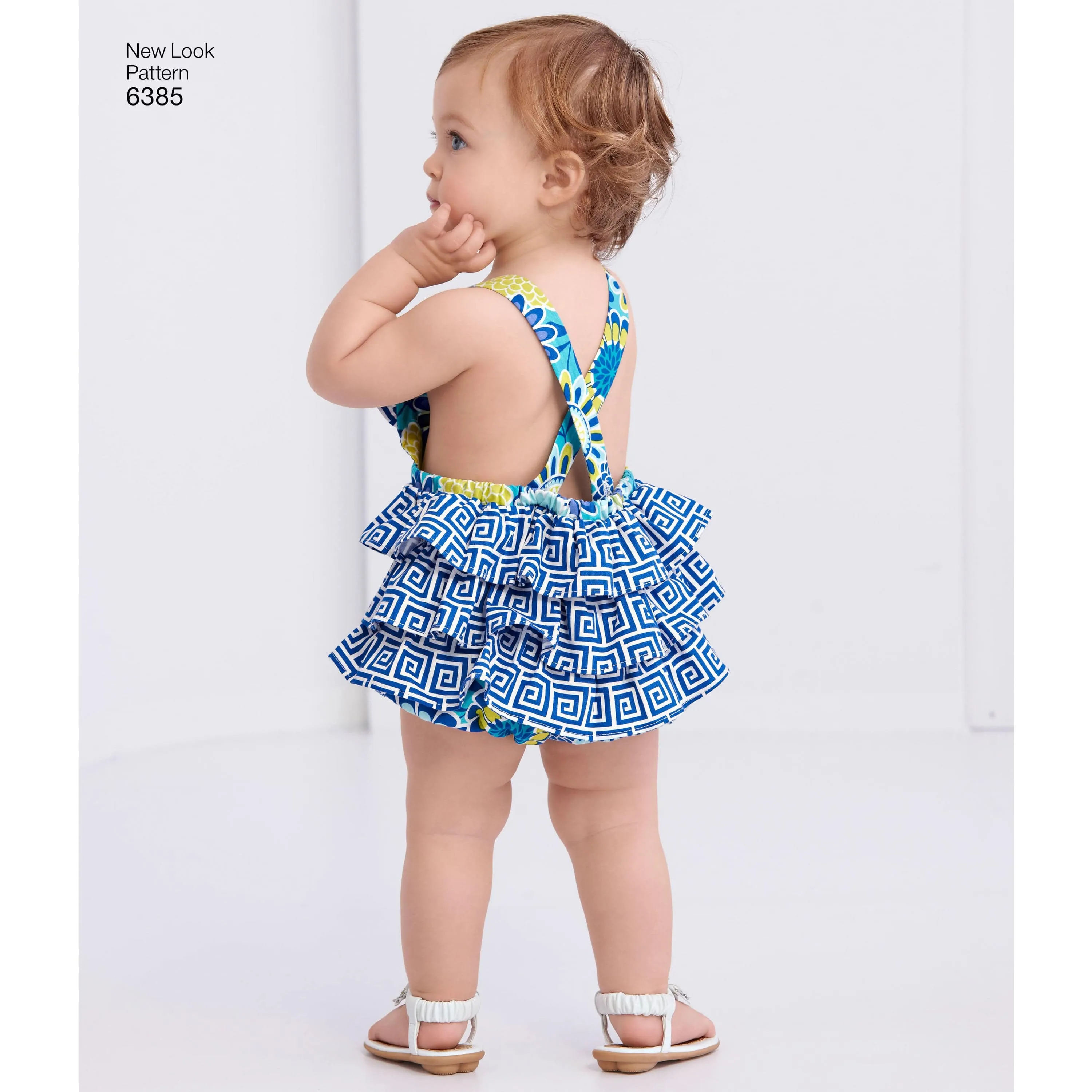 6385 Babies' Dress, Romper and Panties