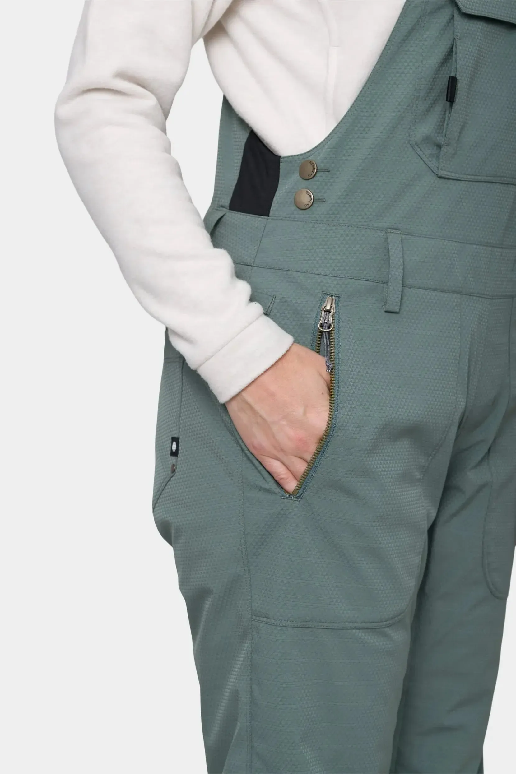 686 Women's Black Magic Insulated Bib Snow Pants - Cypress Green