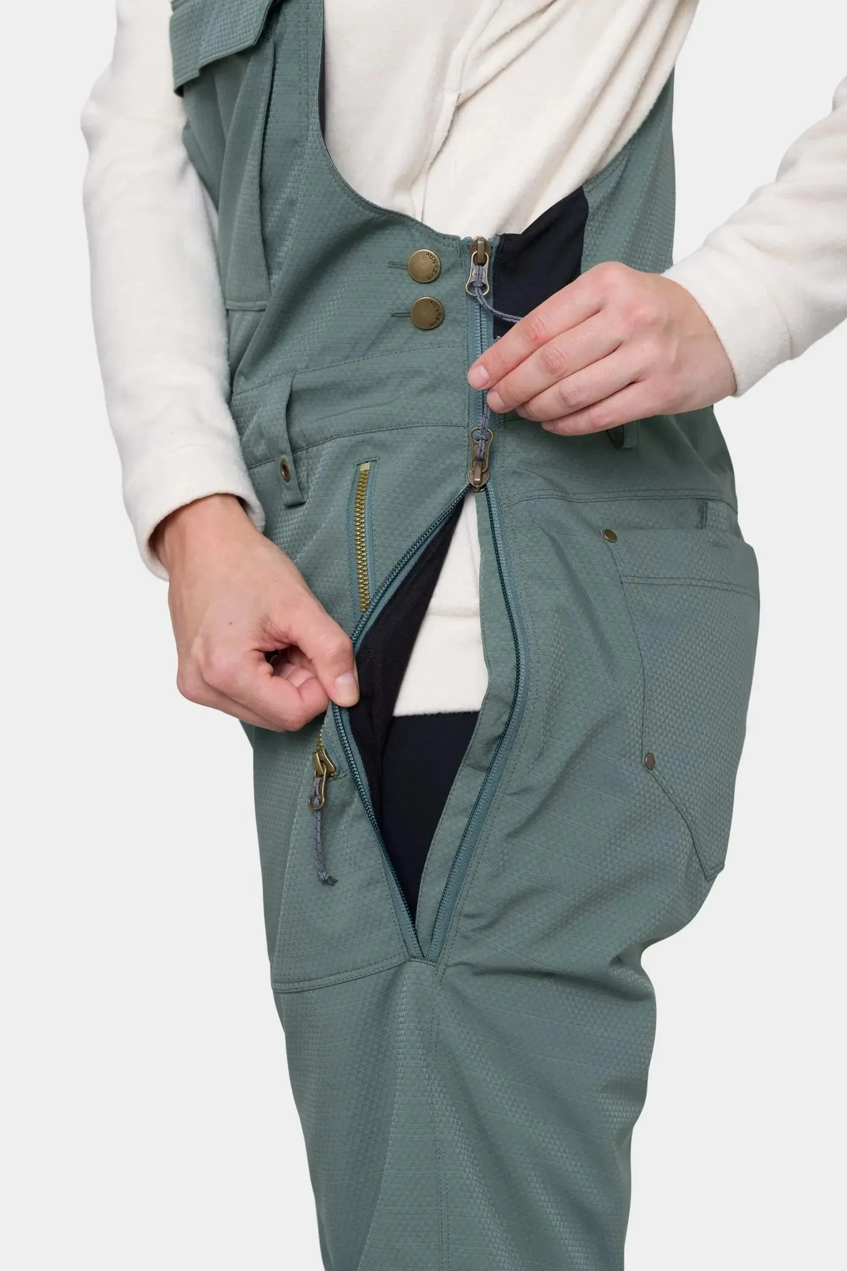686 Women's Black Magic Insulated Bib Snow Pants - Cypress Green