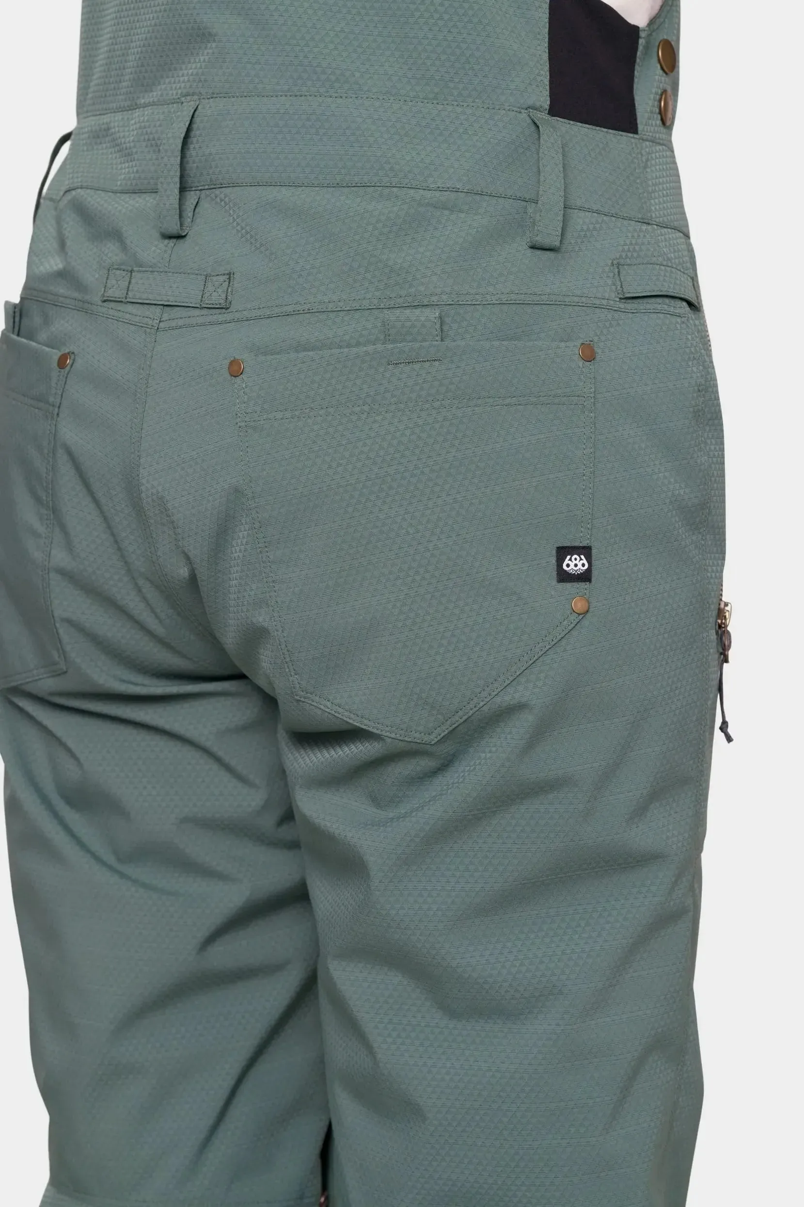 686 Women's Black Magic Insulated Bib Snow Pants - Cypress Green