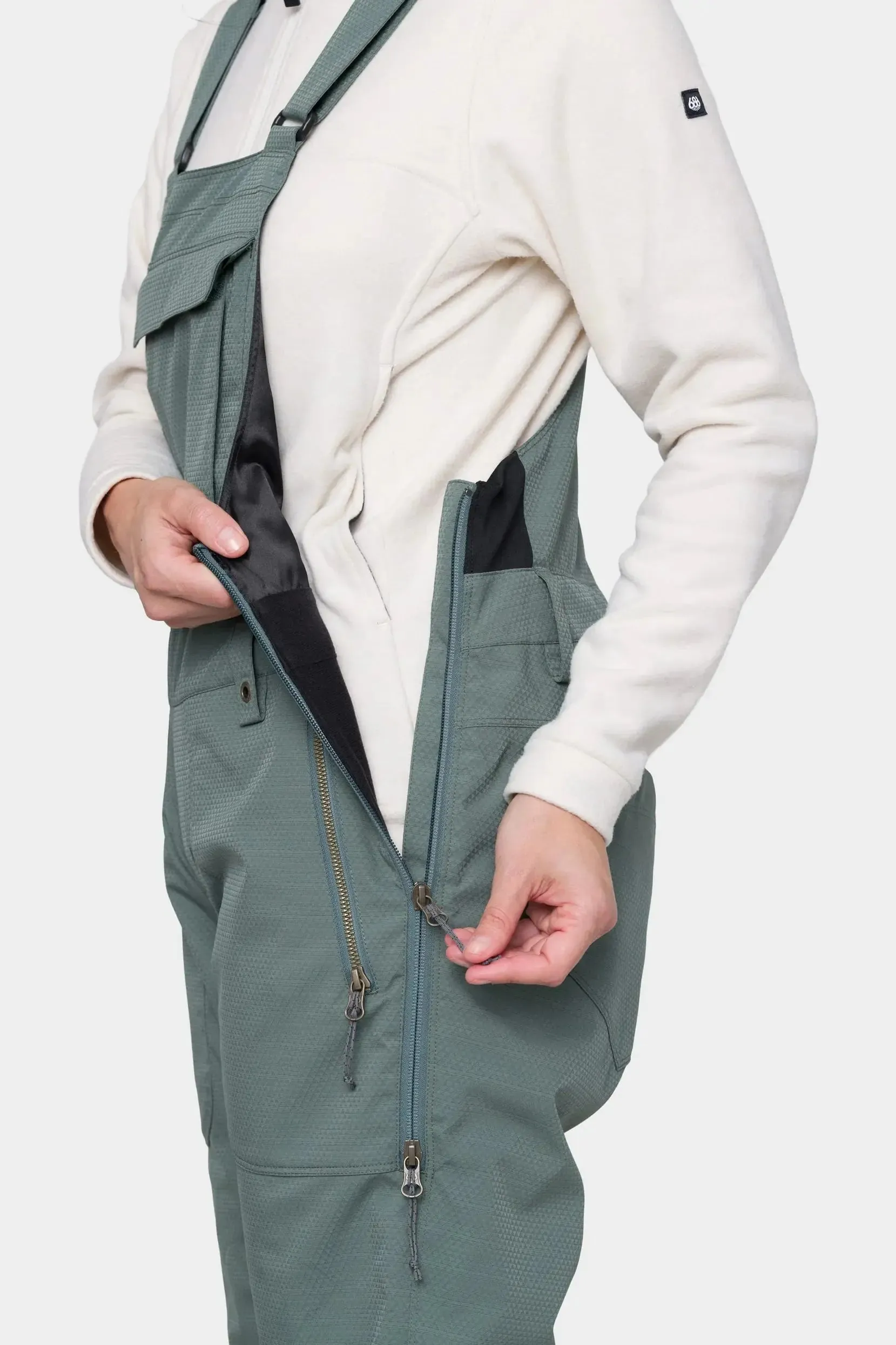 686 Women's Black Magic Insulated Bib Snow Pants - Cypress Green