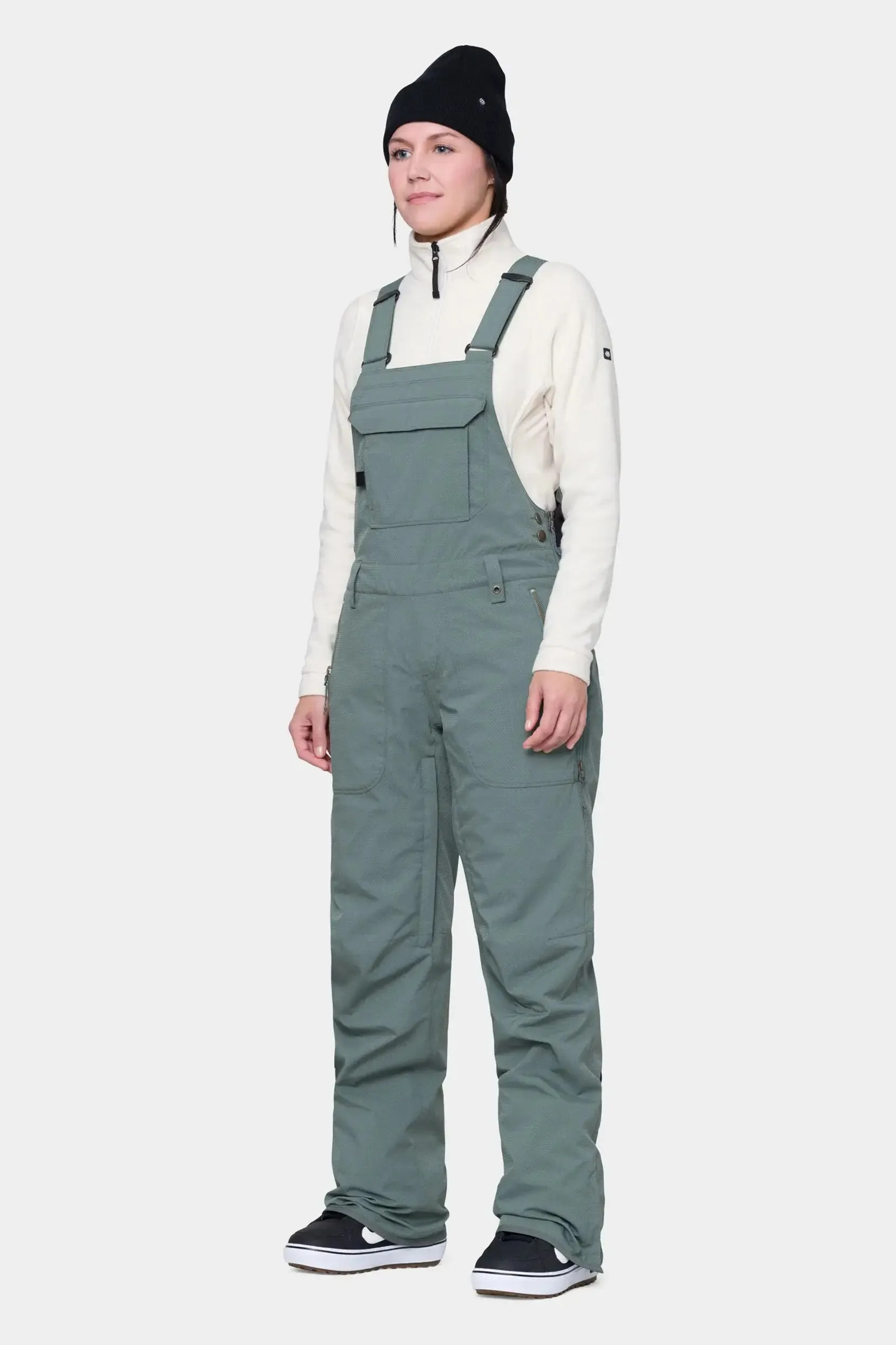 686 Women's Black Magic Insulated Bib Snow Pants - Cypress Green