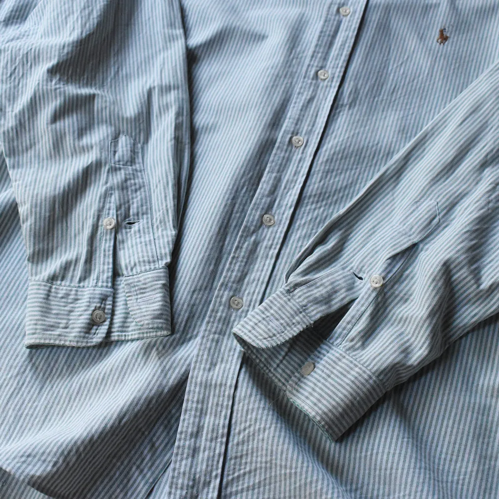 90's Ralph Lauren “BLAKE” ストライプ ボタンダウンシャツ 240821 S2145