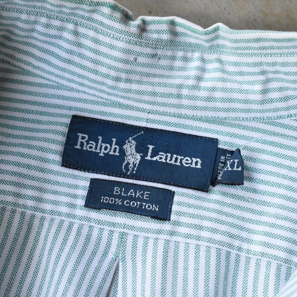90's Ralph Lauren “BLAKE” ストライプ ボタンダウンシャツ 240821 S2145