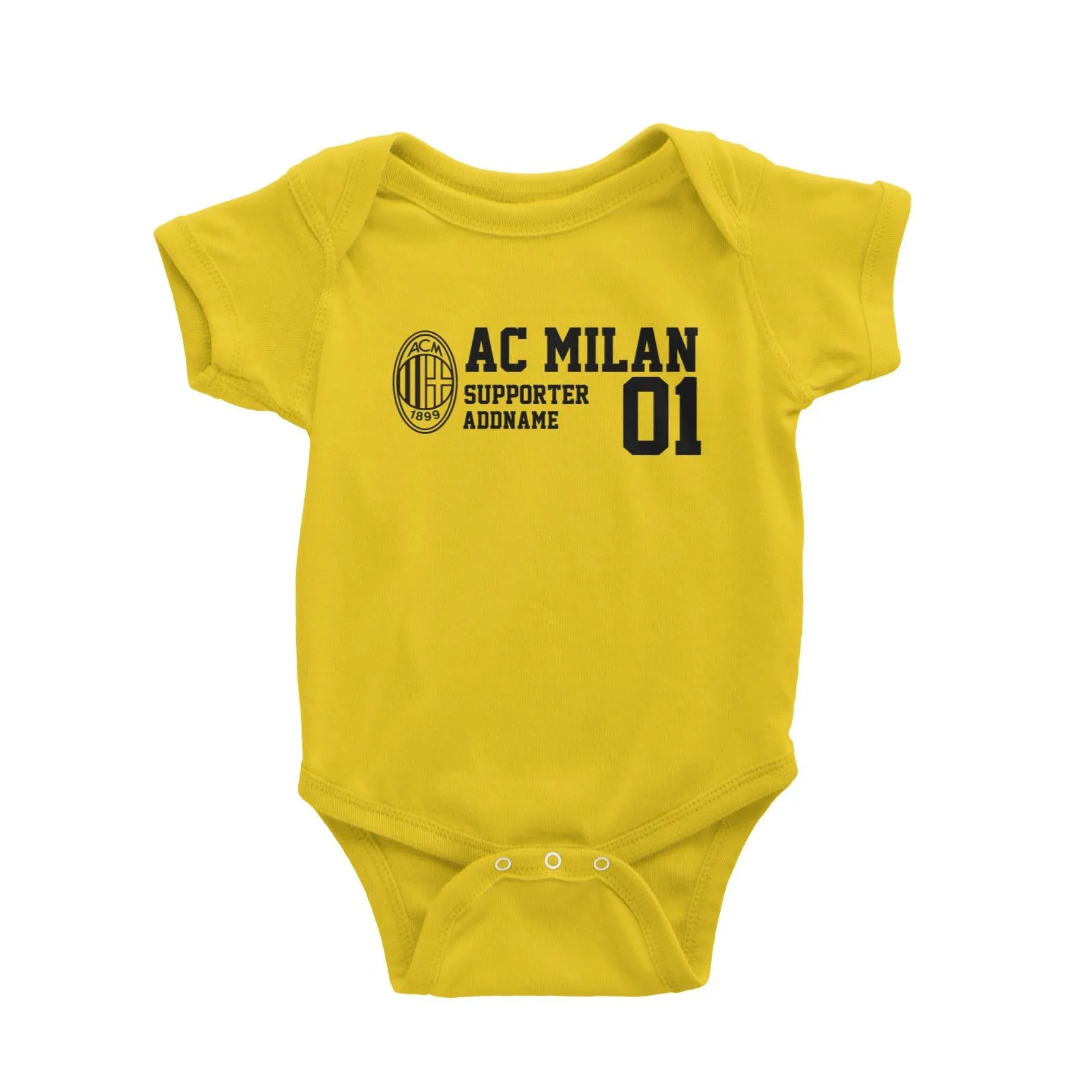 AC Milan Football Supporter Addname Baby Romper