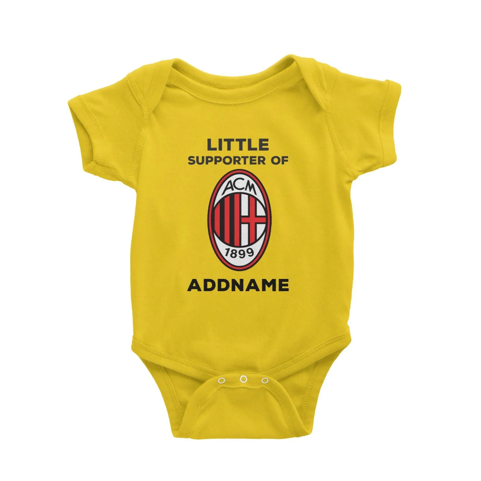AC Milan Little Supporter Personalizable with Name Baby Romper