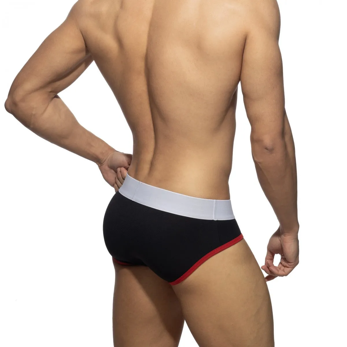 ADDICTED Black Pique Brief