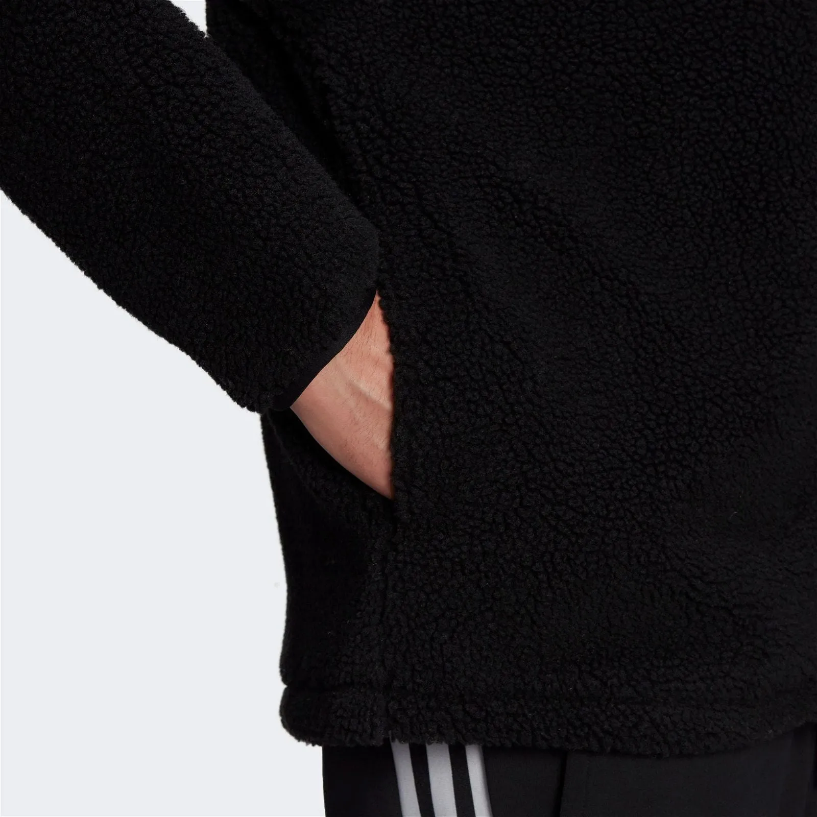 adidas Winter Sherpa Polar Fleece Jacket - Black
