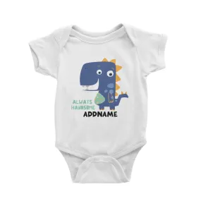 Always Handsome Dinosaur Addname Baby Romper