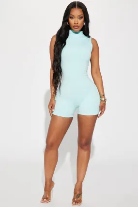 Amber Snatched Romper - Mint