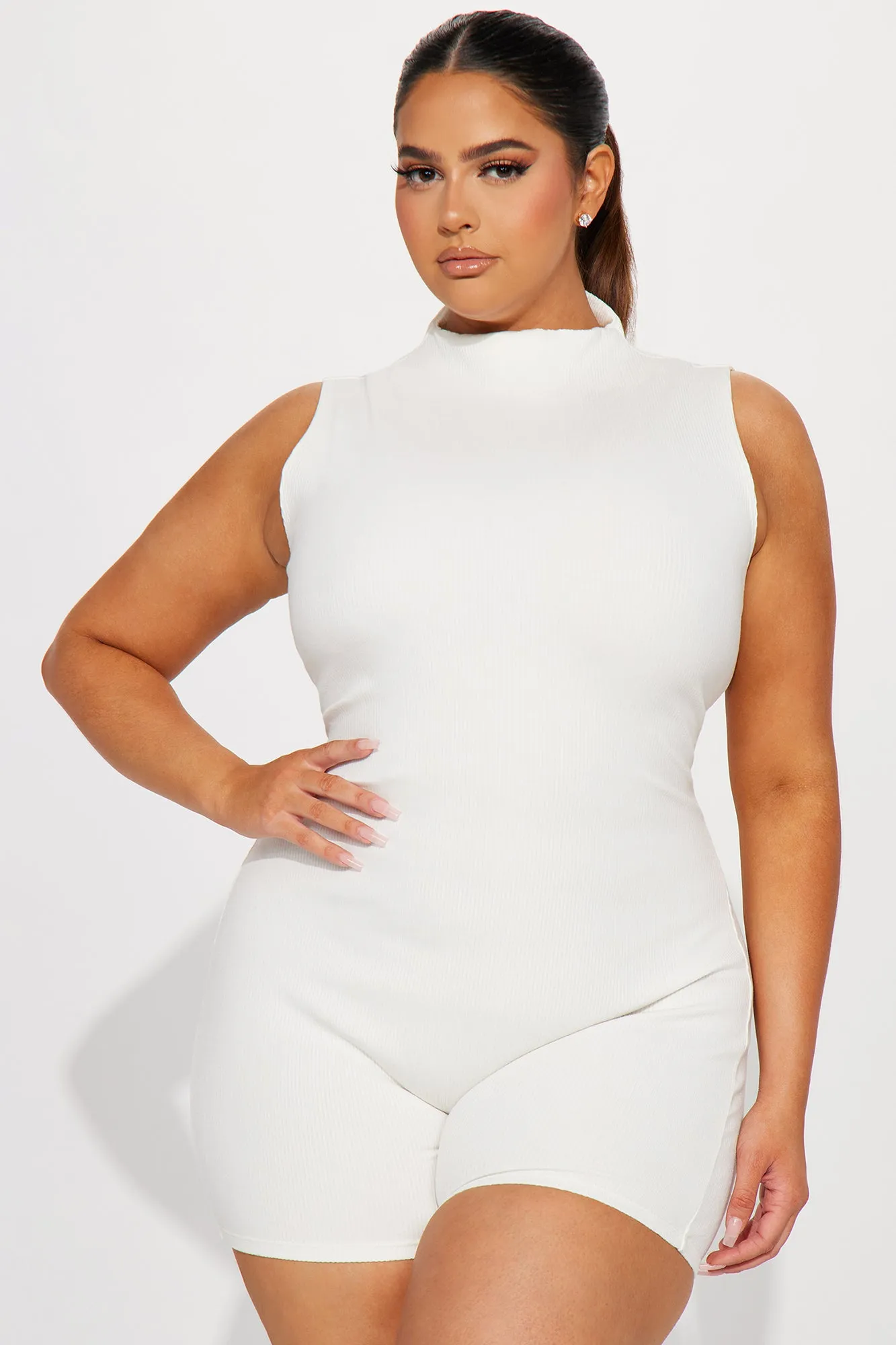 Amber Snatched Romper - Off White