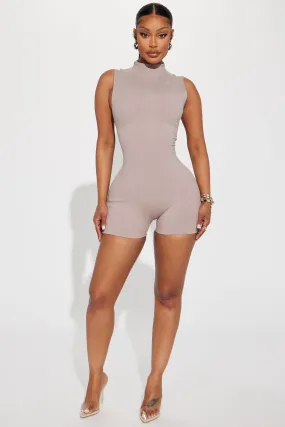 Amber Snatched Romper - Sand