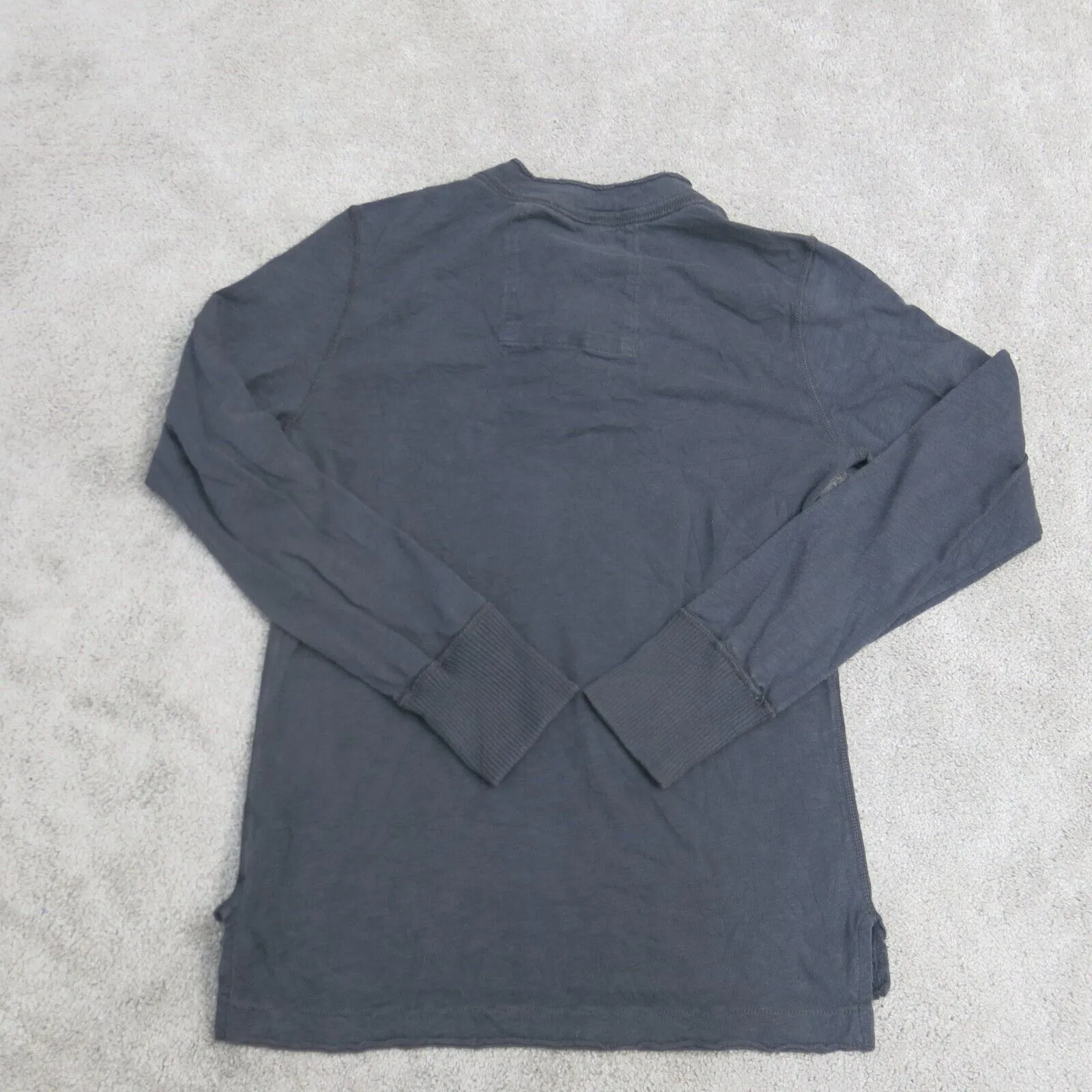 American Eagle Shirt Mens XS Black Vintage Fit Outdoor 100% Cotton Henley Tee