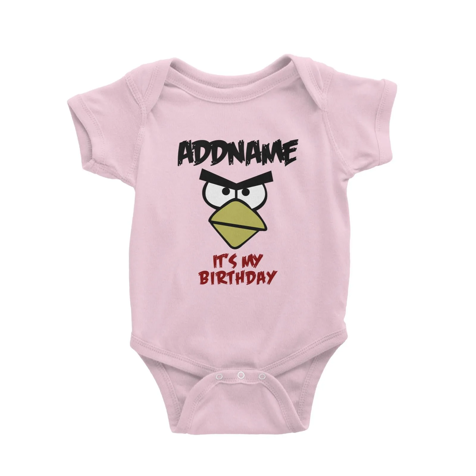 Angry Bird It's My Birthday Addname Baby Romper