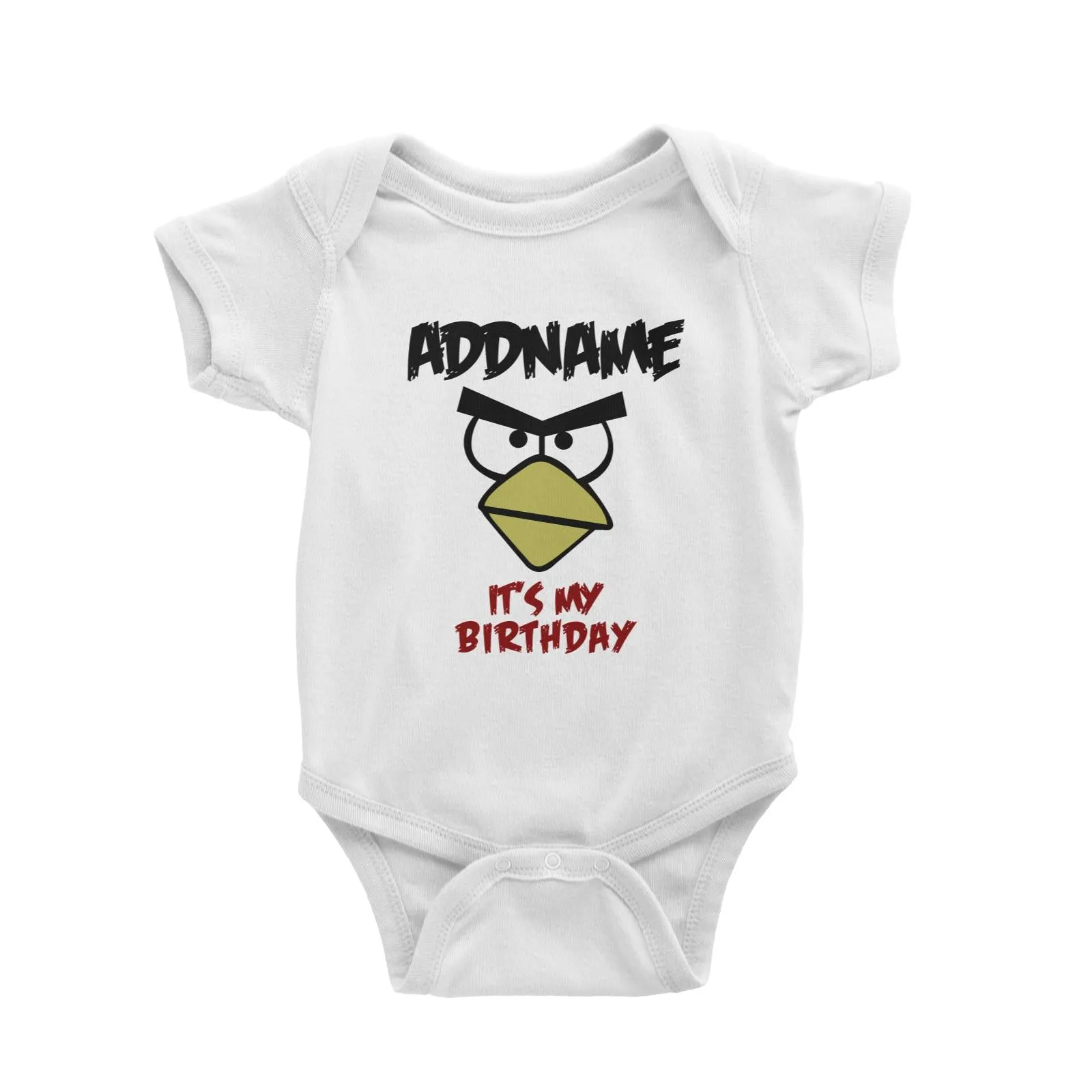Angry Bird It's My Birthday Addname Baby Romper