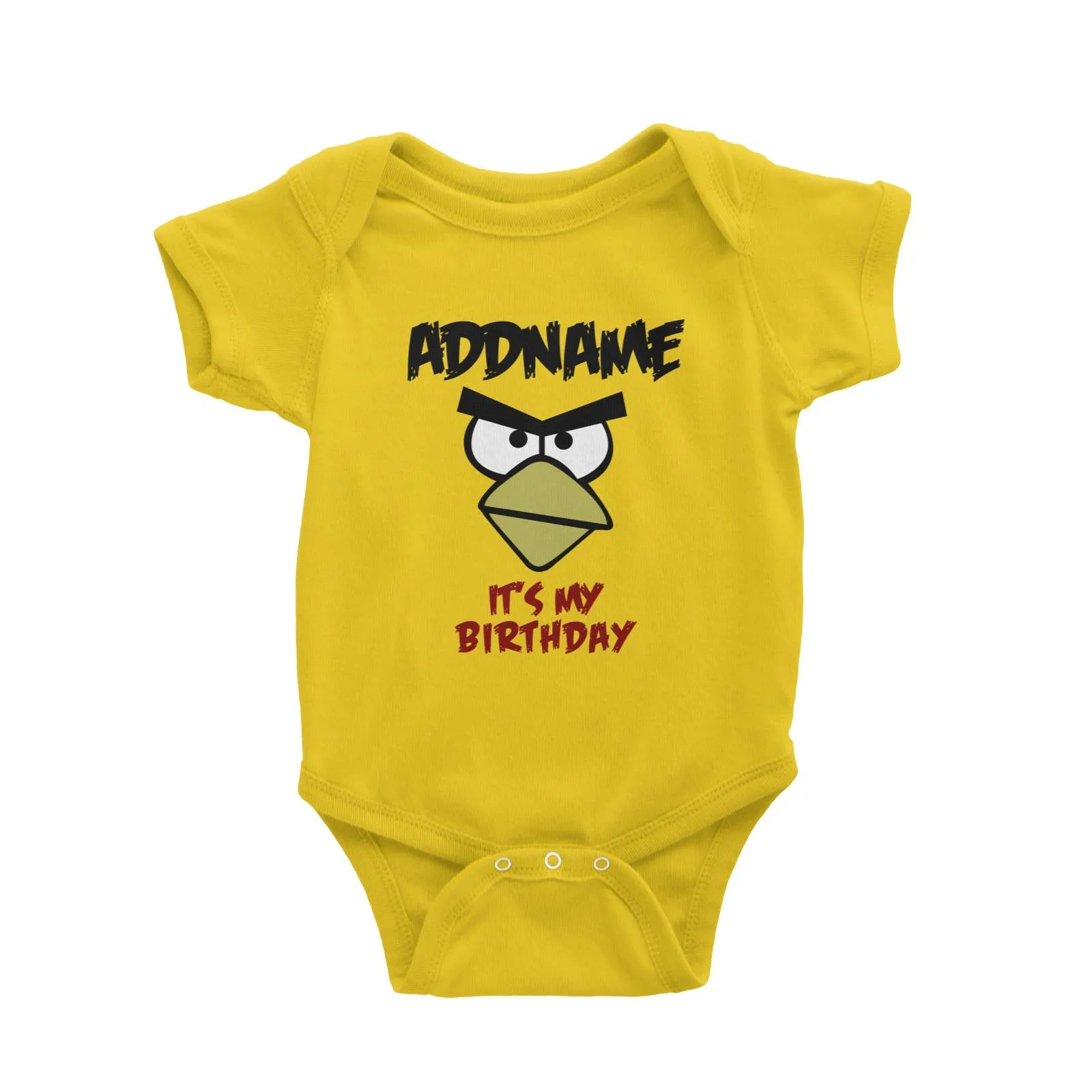 Angry Bird It's My Birthday Addname Baby Romper
