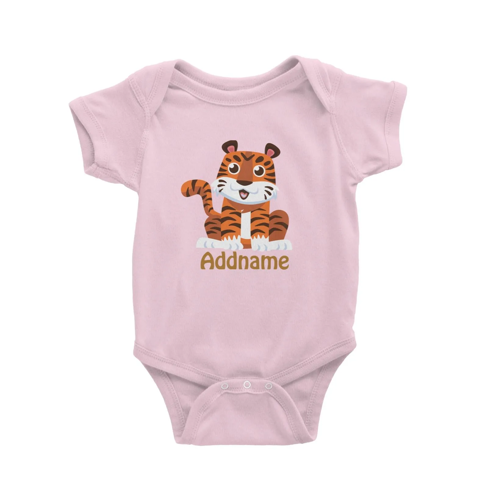 Animal Safari Jungle Tiger Addname Baby Romper