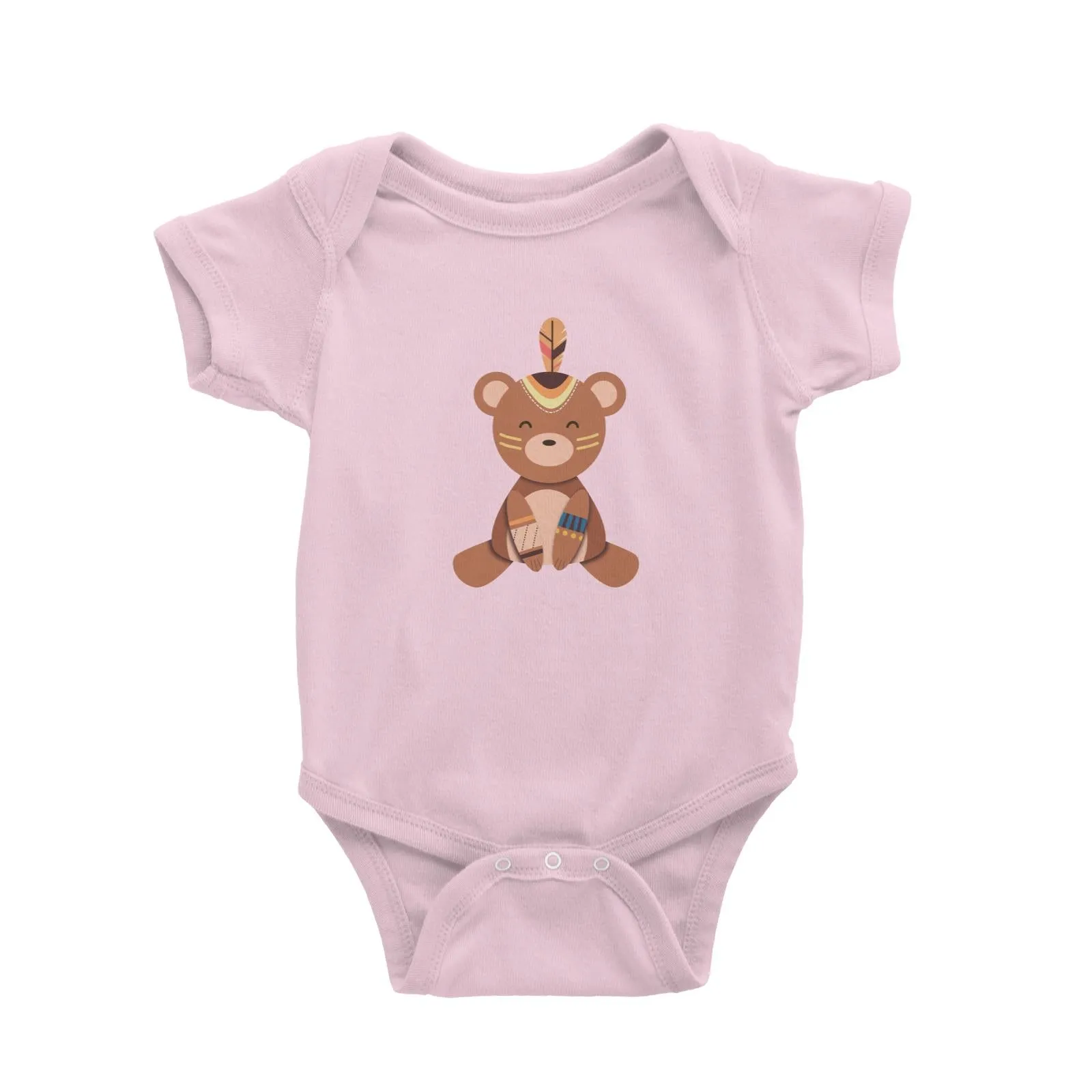 Animal Tribal Bear Addname Baby Romper