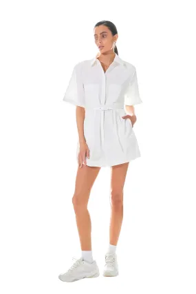Apparel- Grey Lab Shoulder Pad Shirt Romper
