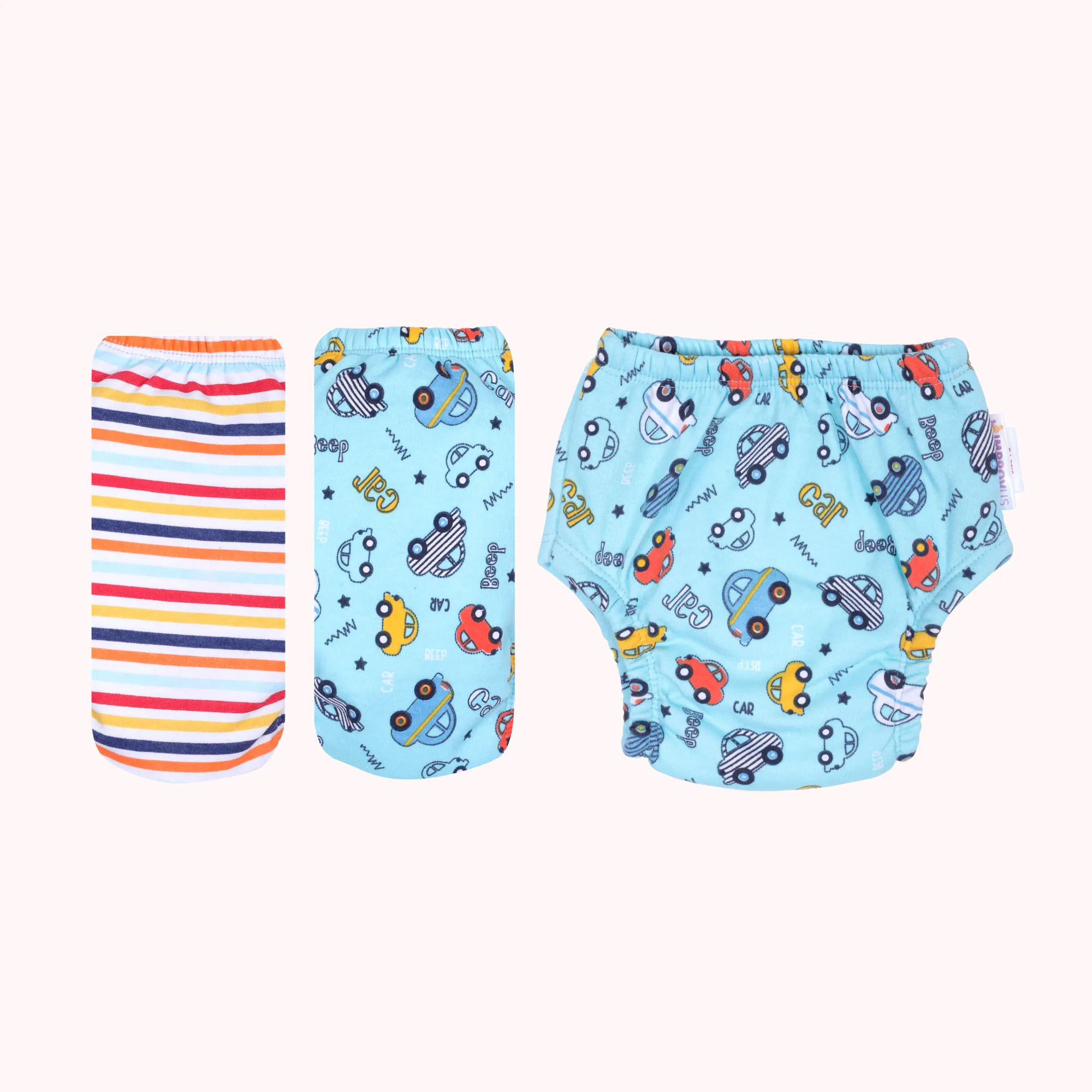 Aqua & Blue (Pack of 2) Padded Underwear for Growing Babies/Toddlers