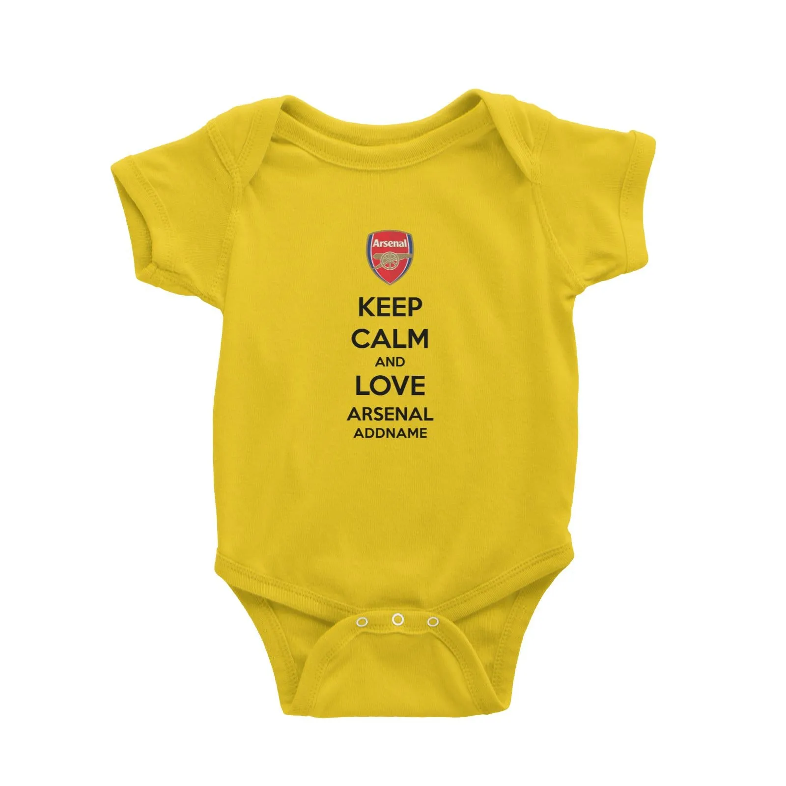 Arsenal Football Keep Calm And Love Series Addname Baby Romper