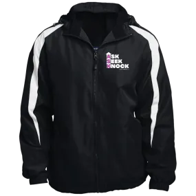 ASK SEEK KNOCK Colorblocked Hooded Jacket