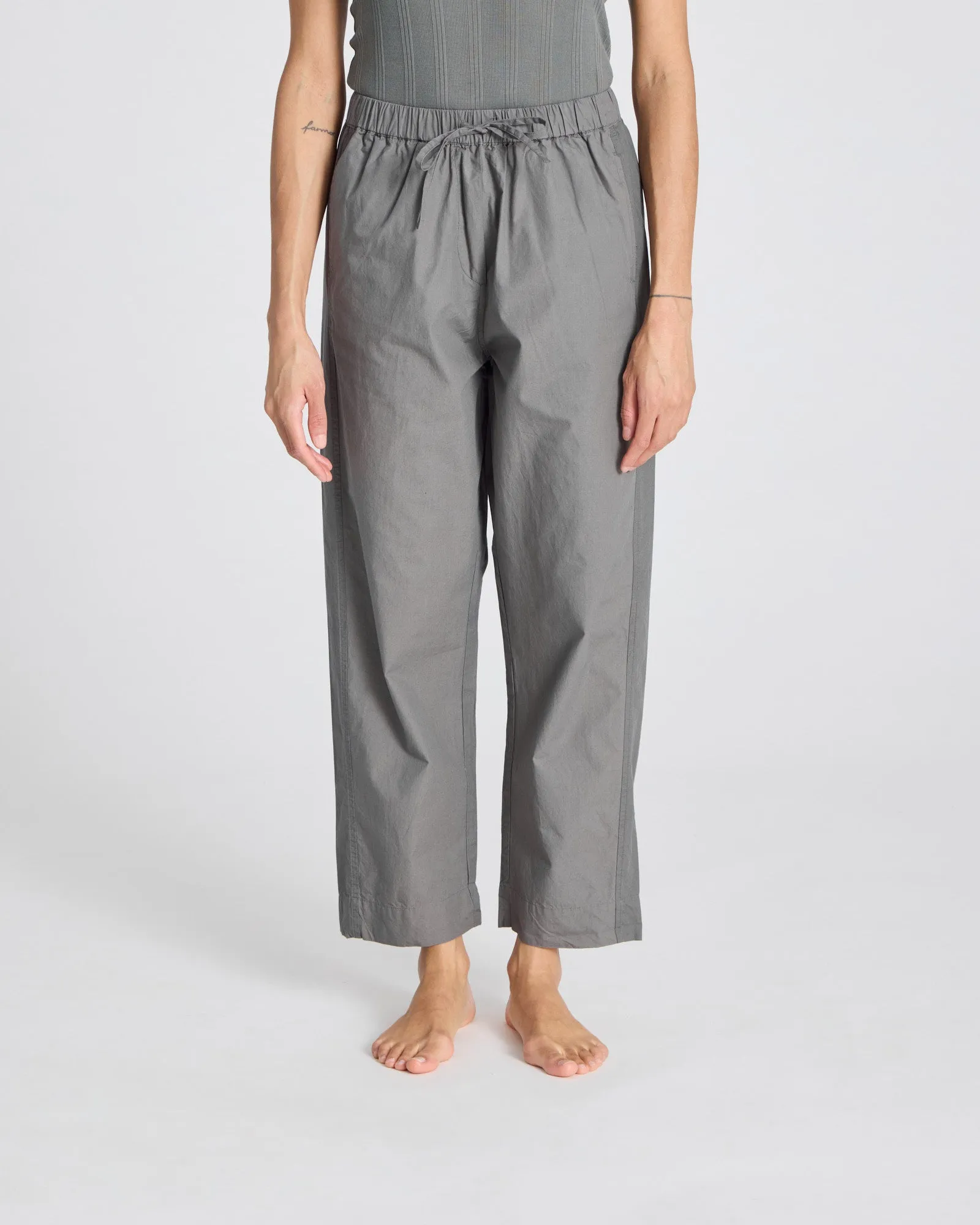 Astrid Pant Poplin - Metal Grey