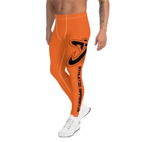 Athletic Apparatus Orange Black logo White stitch V2 Men's Leggings