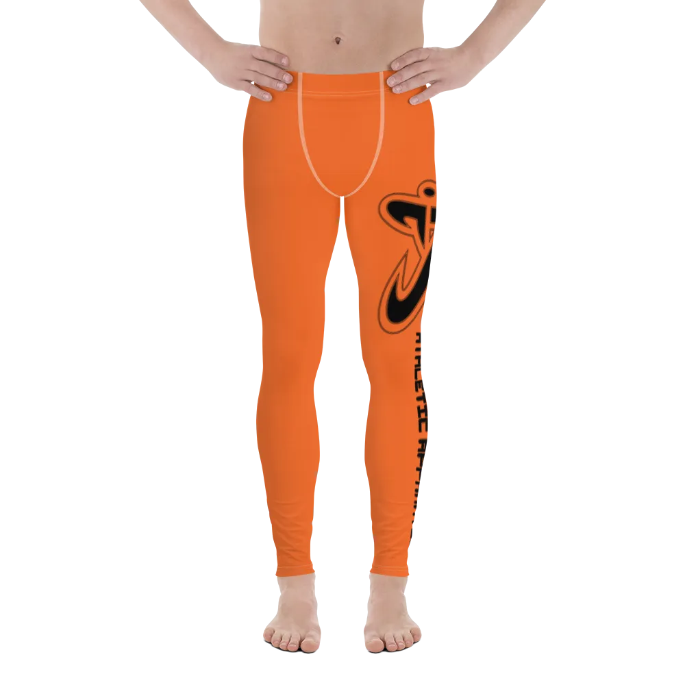 Athletic Apparatus Orange Black logo White stitch V2 Men's Leggings