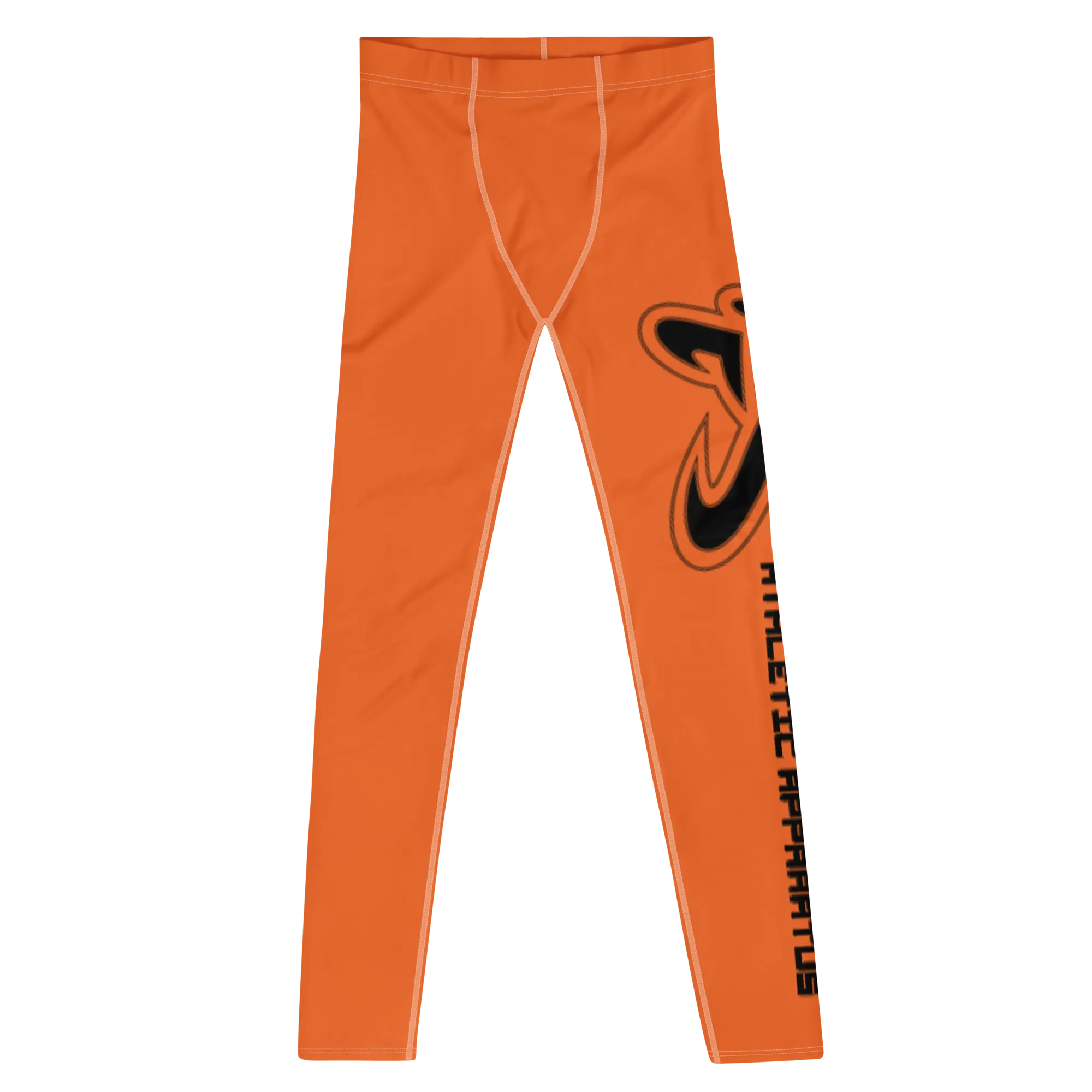 Athletic Apparatus Orange Black logo White stitch V2 Men's Leggings