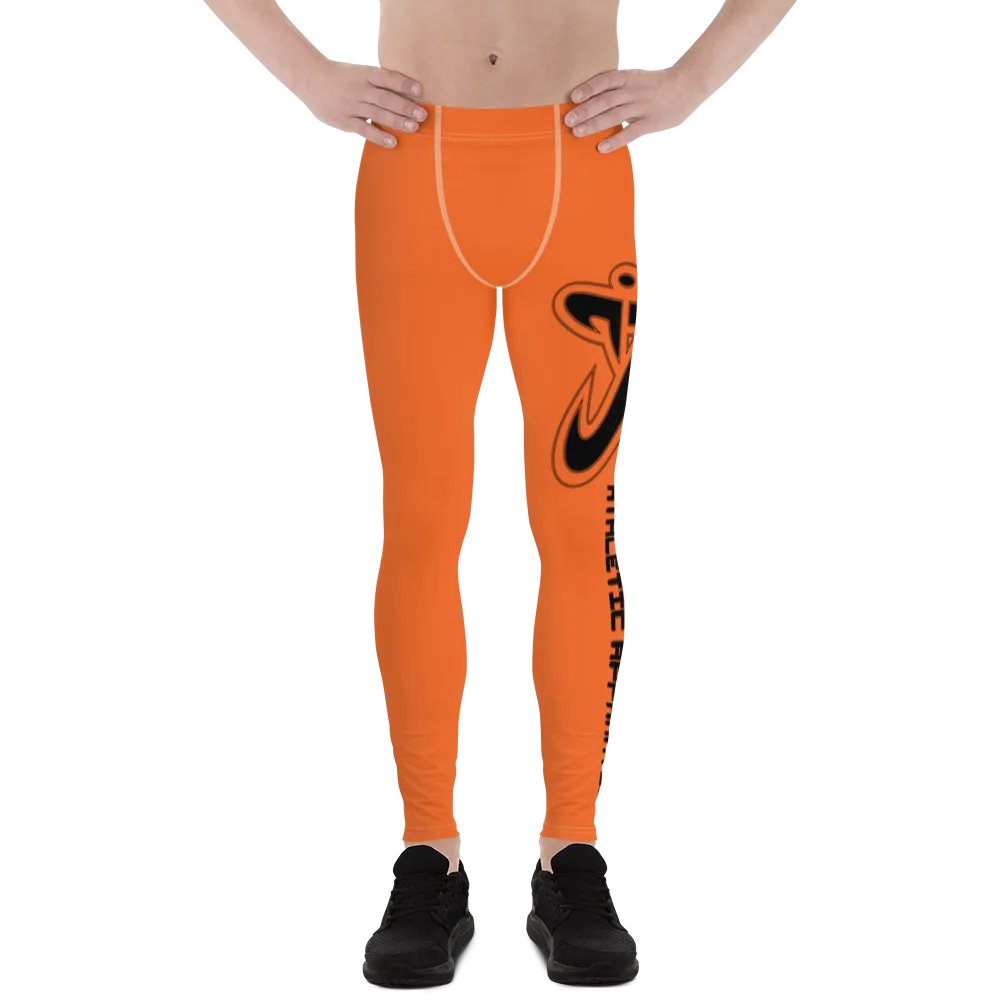 Athletic Apparatus Orange Black logo White stitch V2 Men's Leggings
