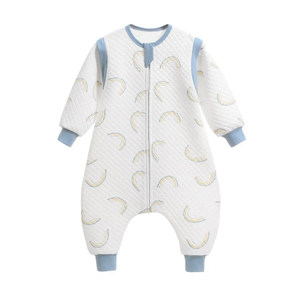 Autumn and winter plus cotton sleeveless children's split-leg one-piece romper
