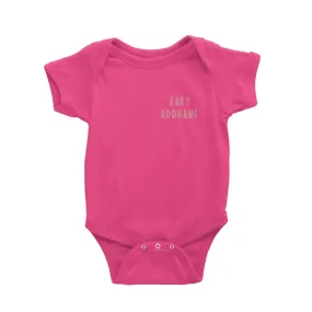 Baby Addname Logo in Pink Baby Romper Personalizable Designs Basic Newborn