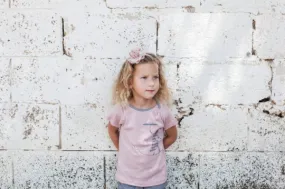 Baby Girl T Shirt - Pink with a Ballerina on String