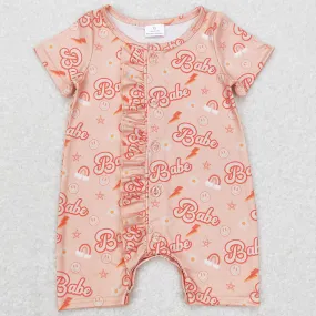 Baby Girls Rompers Ruffle Babe Western Short Sleeve Rompers SR0525