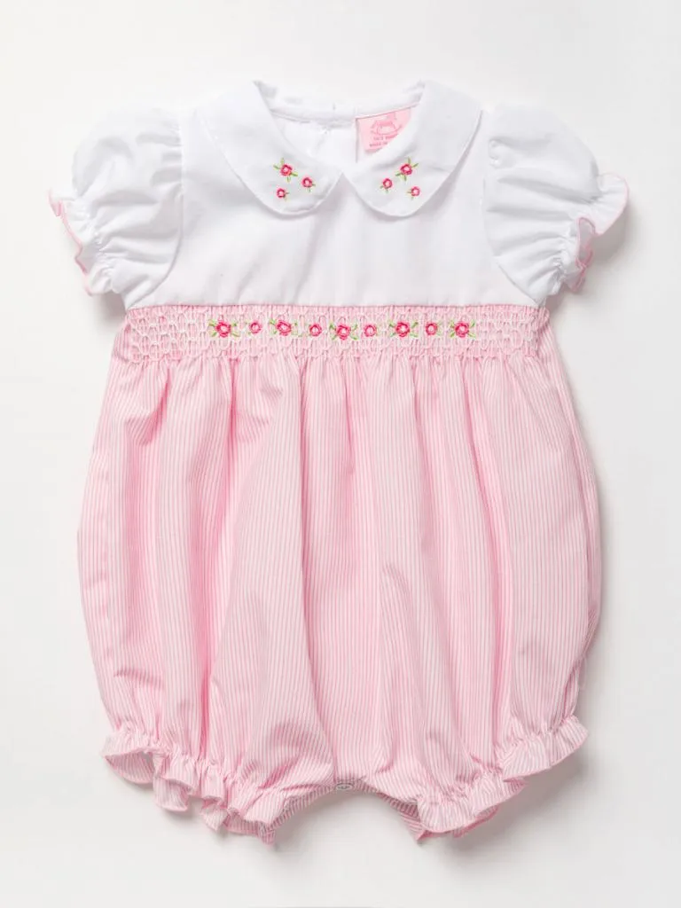 Baby Girls Smocked Romper - Floral (0-9 Months) (PK6) A03173
