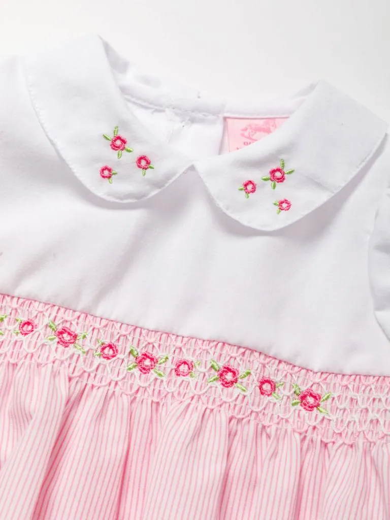 Baby Girls Smocked Romper - Floral (0-9 Months) (PK6) A03173
