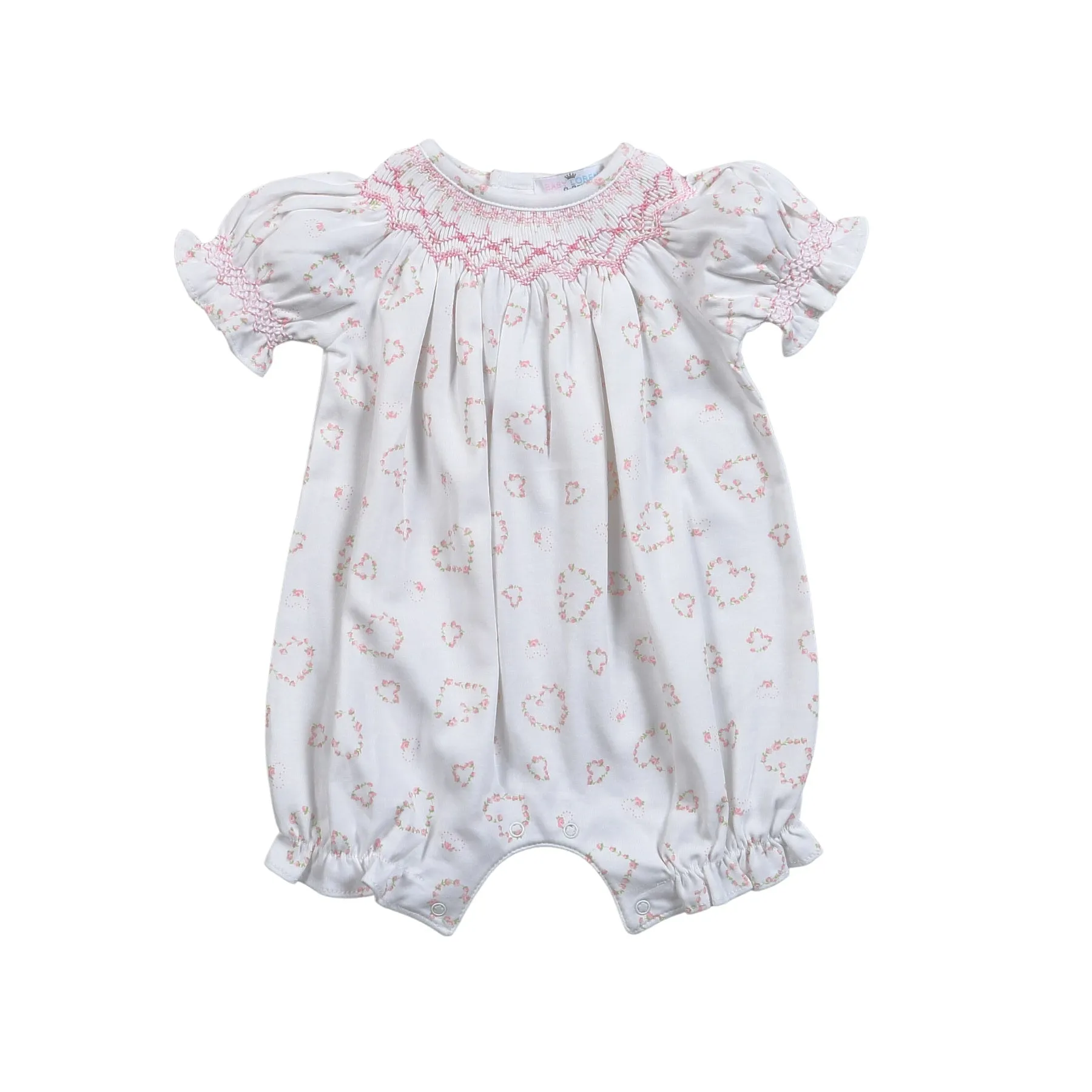 Baby Loren Sweetheart Roses Pima  Hand Smocked bubble SHR-630 5101